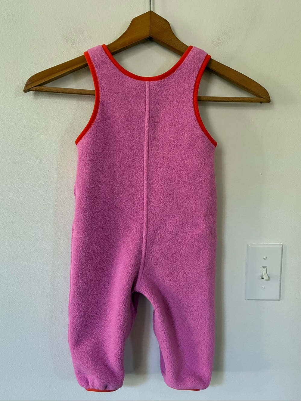 Patagonia Baby Synchilla Fleece Overalls in Pink - Picture 3 of 5